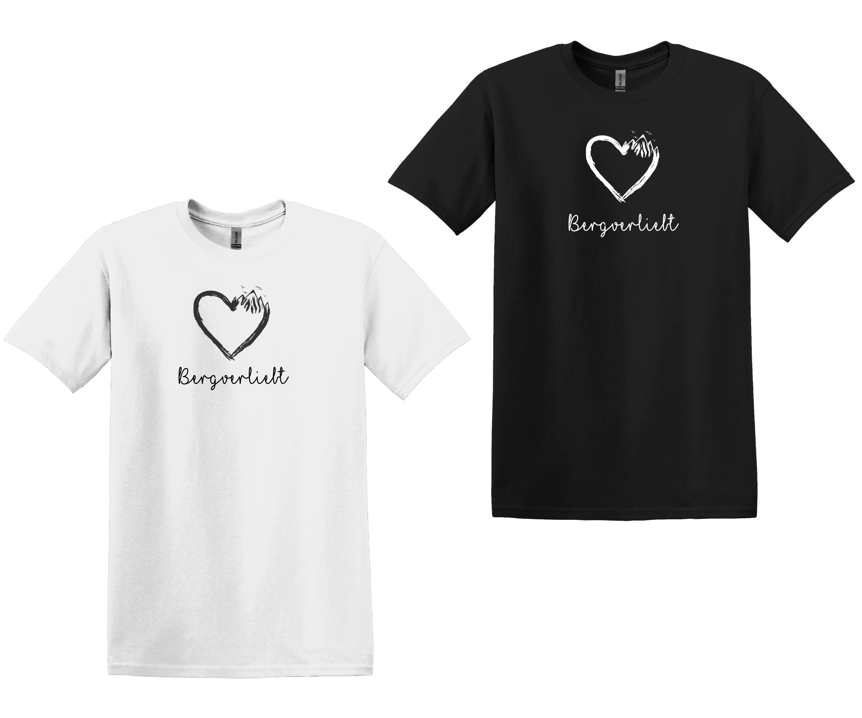 T-Shirt Bergverliebt Herz Unisex