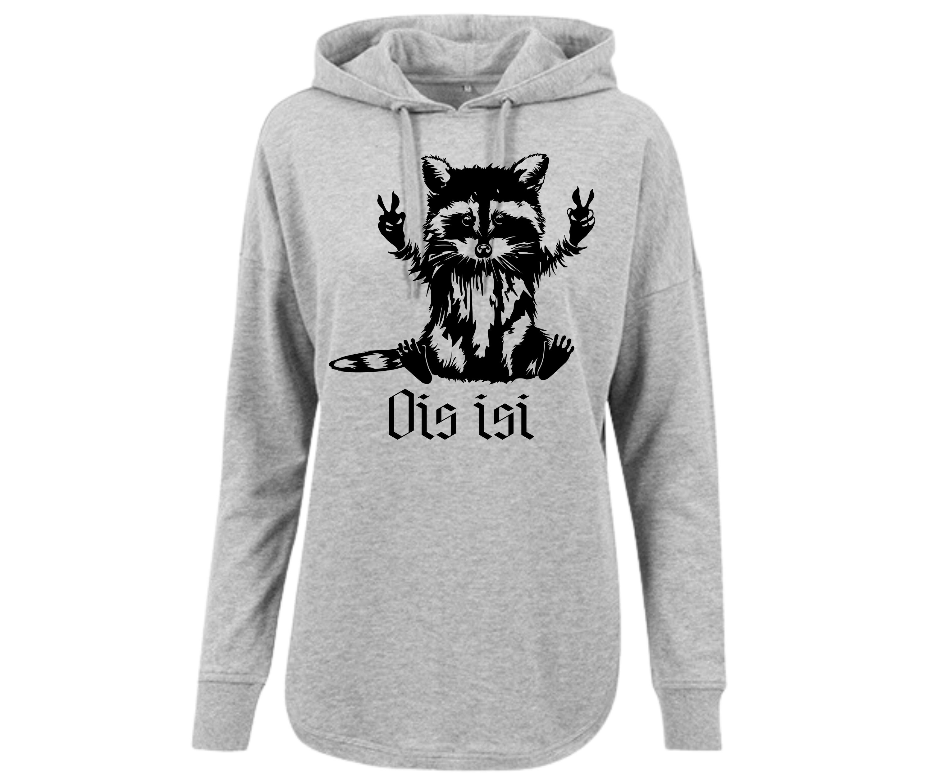 Hoodie Waschbär Fred Ois isi Oversized Black L